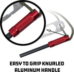 Survival Fire Striker with Tether and Multitool