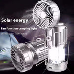 Solar Rechargeable Camping Lantern with Fan