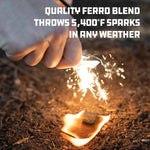 Survival Fire Striker with Tether and Multitool
