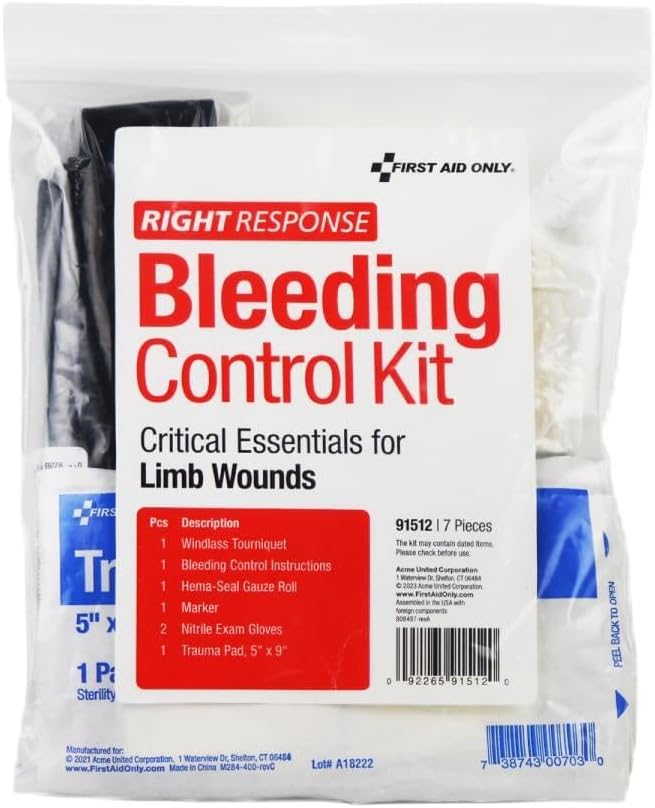 First Aid Only Critical Essentials Bleeding Control Kit