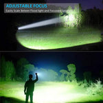 Hoxida 2000-Lumen Rechargeable Tactical Flashlight
