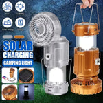 Solar Rechargeable Camping Lantern with Fan