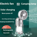 Solar Rechargeable Camping Lantern with Fan