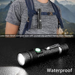 Hoxida 2000-Lumen Rechargeable Tactical Flashlight