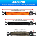 aiGear 3-Pack Survival Paracord Bracelets — Compass, Whistle & Fire Starter