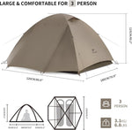 Naturehike Cloud River 2-3 Person Waterproof Backpacking Tent