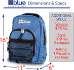 Blue Seventy-Two 72-Hour Emergency Survival Backpack Kit