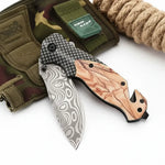 EDC Stainless Steel Folding Knife — Micarta Handle