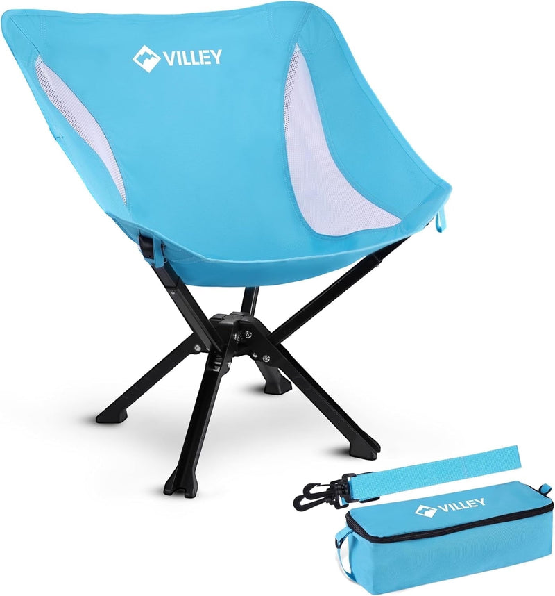 VILLEY Portable Folding Camping Chair — 330lb Capacity