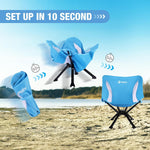 VILLEY Portable Folding Camping Chair — 330lb Capacity