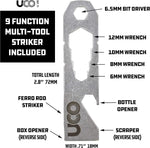 Survival Fire Striker with Tether and Multitool