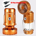 Solar Rechargeable Camping Lantern with Fan
