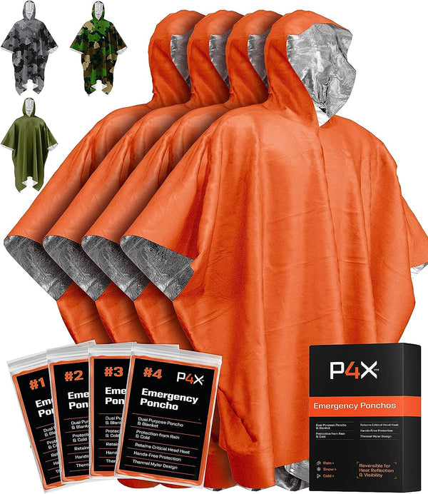 Emergency Mylar Poncho - Survival Rain Poncho