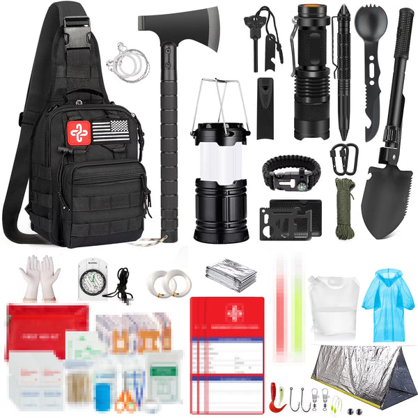260Pcs Survival Kit - Camping Hiking Hunting Emergency Kit